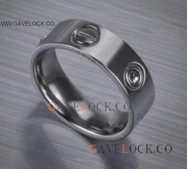 Copy Cartier Love Ring Stainless Steel Diamond